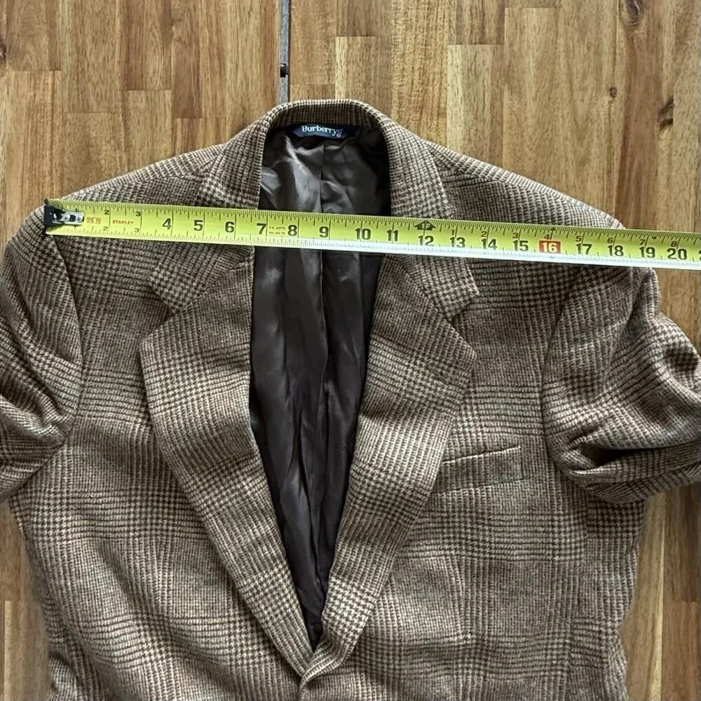 Burberrys Plaid Blazer‎ Camel Hair Dark Academia Old Money Equestrian